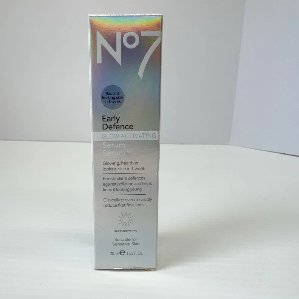 No7 Early Defence Glow Activating Serum 30ml New Sealed